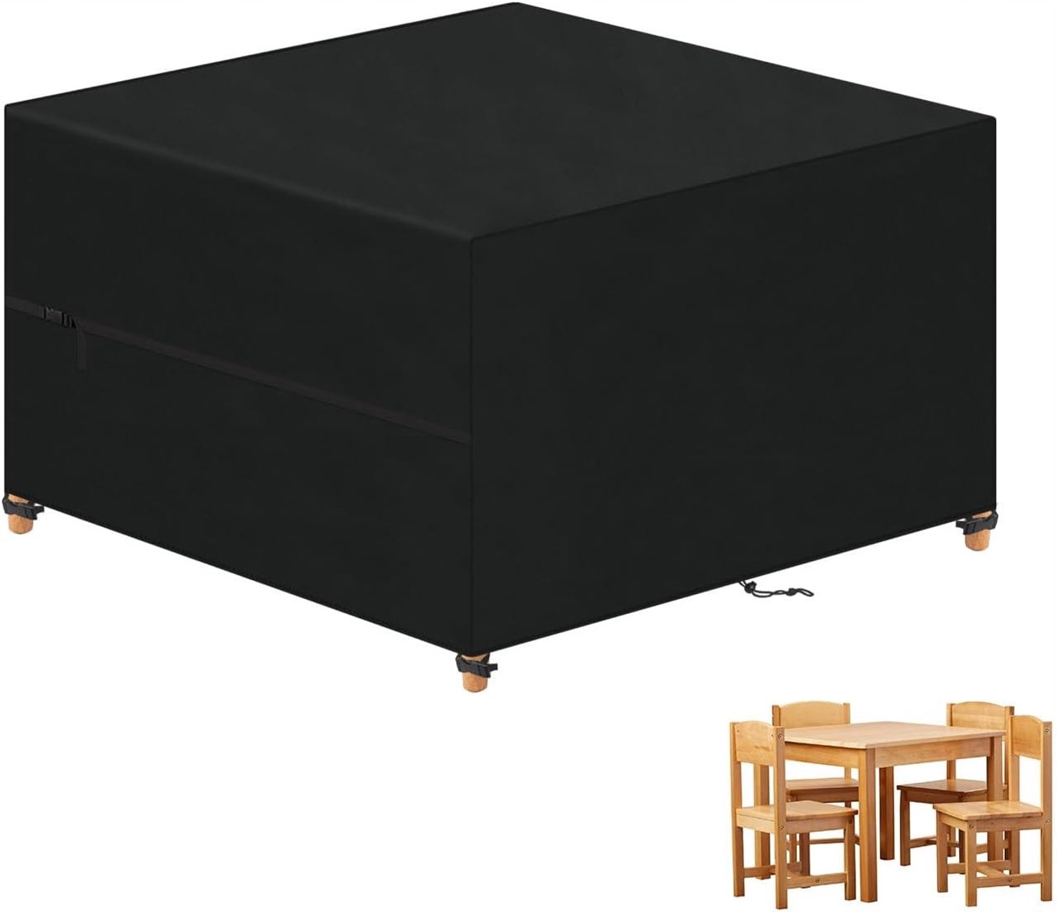 Waterdichte Tuinmeubelhoes Stoelhoes 100x100x80 cm Zwart