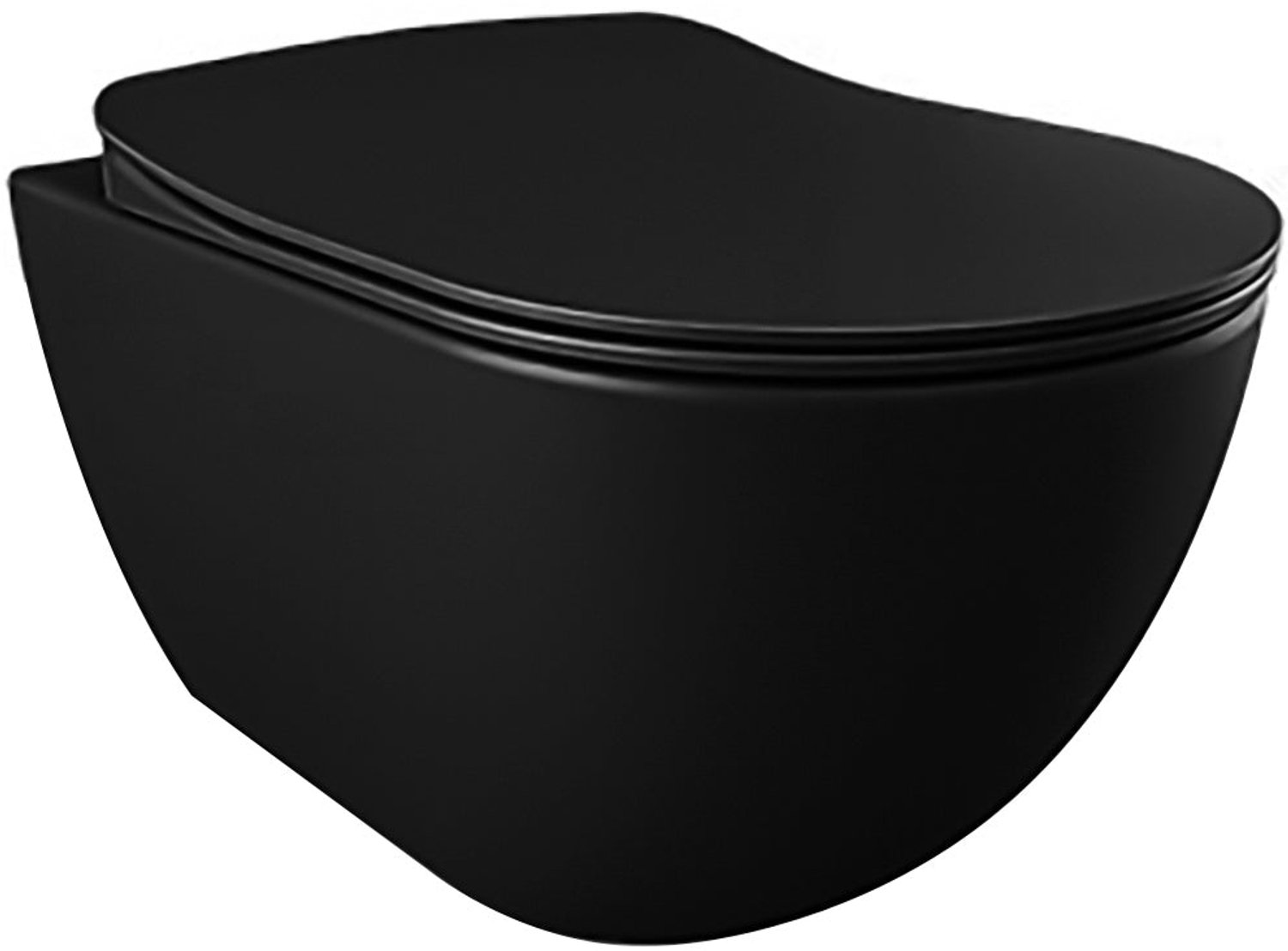 CREAVIT Free Hangtoilet met Bidet - Randloos - 510x355mm - Houtskool zwart