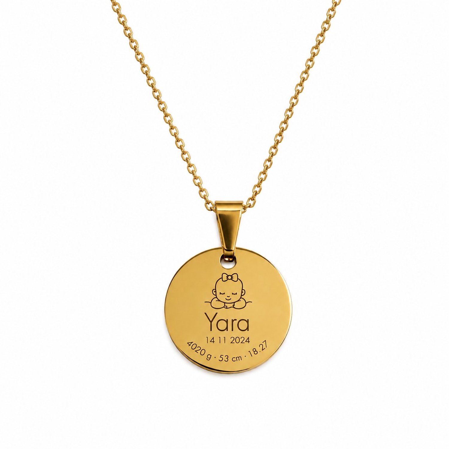 Dames Ketting Mijn Baby Goud