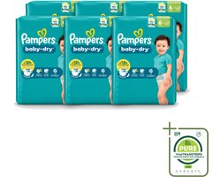 6 x Pampers – Luiers – Baby Dry Maat 6 – 22 Luiers - Grootverpakking - Vaatwasstrips - Baby Luier - Droge Luier - Luier Voor Baby - Luier Maat 6 - Lekbescherming