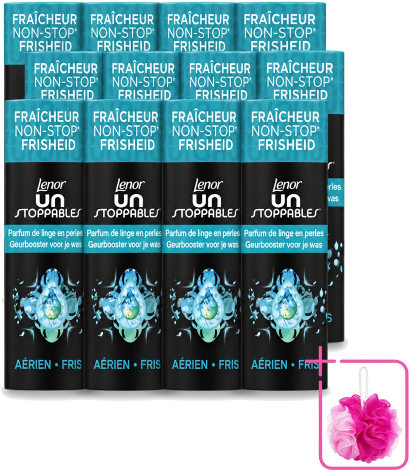 12 x Lenor Unstoppables - Geurbooster - Fris - 13 Wasbeurten - Bulkverpakking - Geurbooster - Douchemop - Frisheid