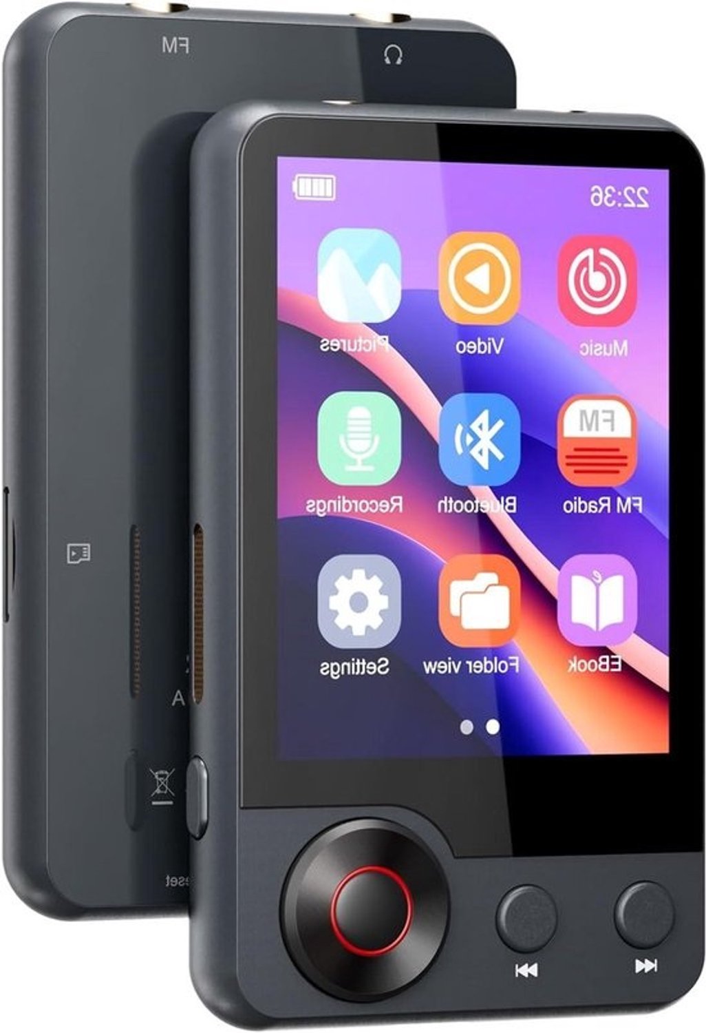 Draagbare Muziekspeler - MP3 Speler - Muziek Luisteren - Groot Geheugen - 128GB - Grijs