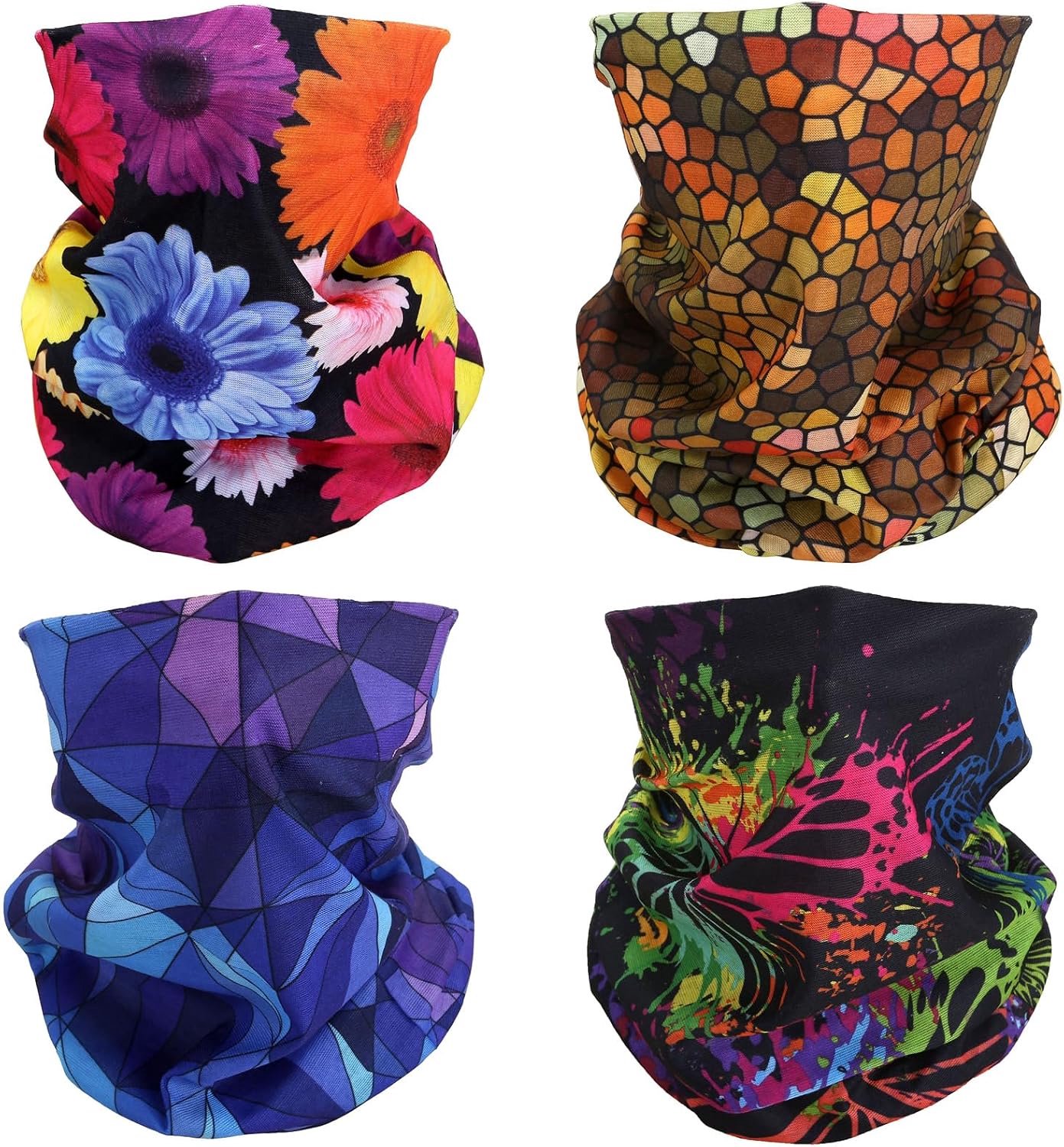 Multifunctionele Bandanas - One Size - Zwart - Perfect voor elke gelegenheid - ShopVlot