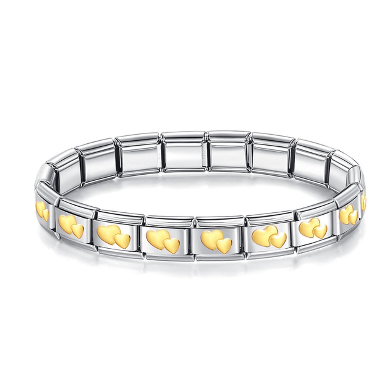 Basis set armband Golden Hearts