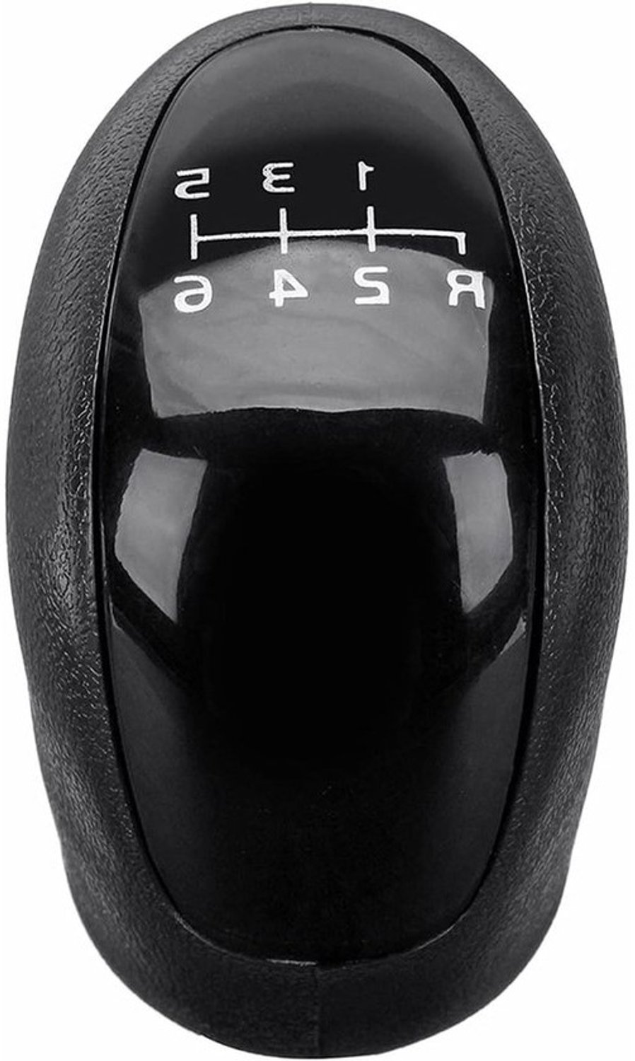 Schakelpookknop Handmatig - Versnellingspook Hoofd - Soepel Schakelen - 6 Versnellingen Gegraveerd - 11 mm Binnendiameter - Zwart