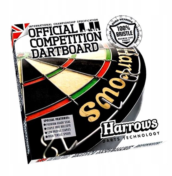 Harrows Official Competition Dartbord - Sizal, Wedstrijdkwaliteit van Harrows — afbeelding 3
