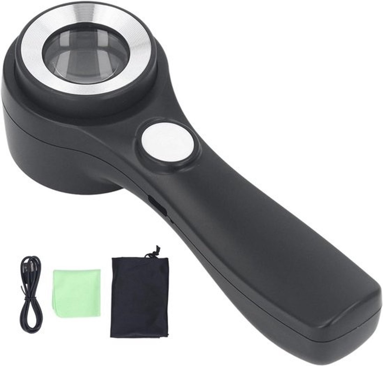 Vergrootglas met LED - Handheld loep - Details bekijken - 60x vergroting - 15 x 5 cm - Zilverkleurig