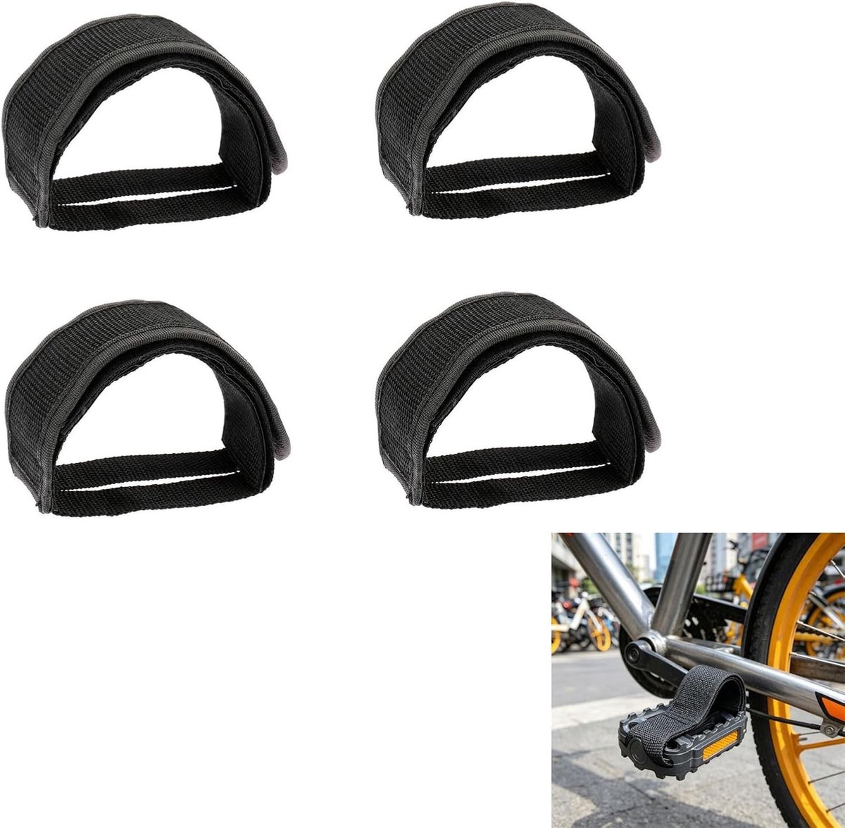 Verstelbare en Antislip Fiets Pedalensystemen met 4 Stuks, Ideaal voor Mountainbikes en Stadsfietsen