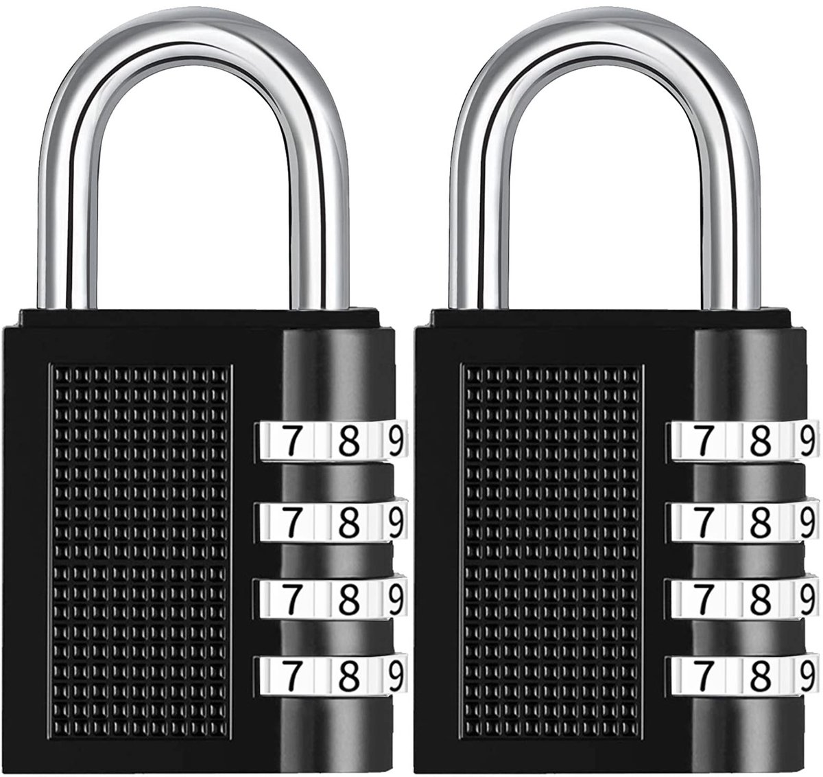 Cijferslot Hangslot - 2 stuks - Met 4-cijferige code - Weerbestendig Veiligheidsslot - Voor koffer, locker, sportschool, deur
