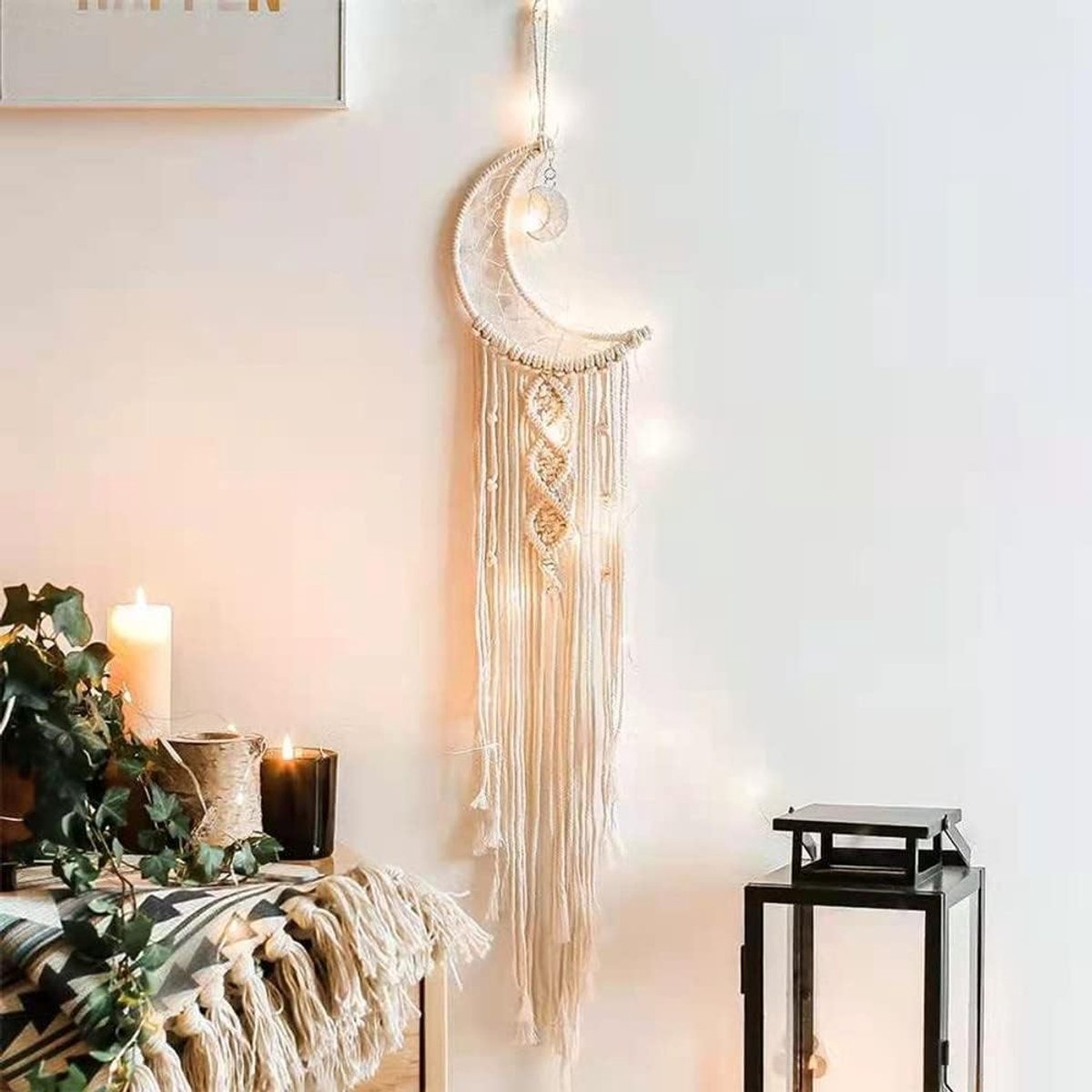 Muurbehang en Woven Tapijt voor Boho Chic Interieurdecoratie in Appartement of Studentenhuis