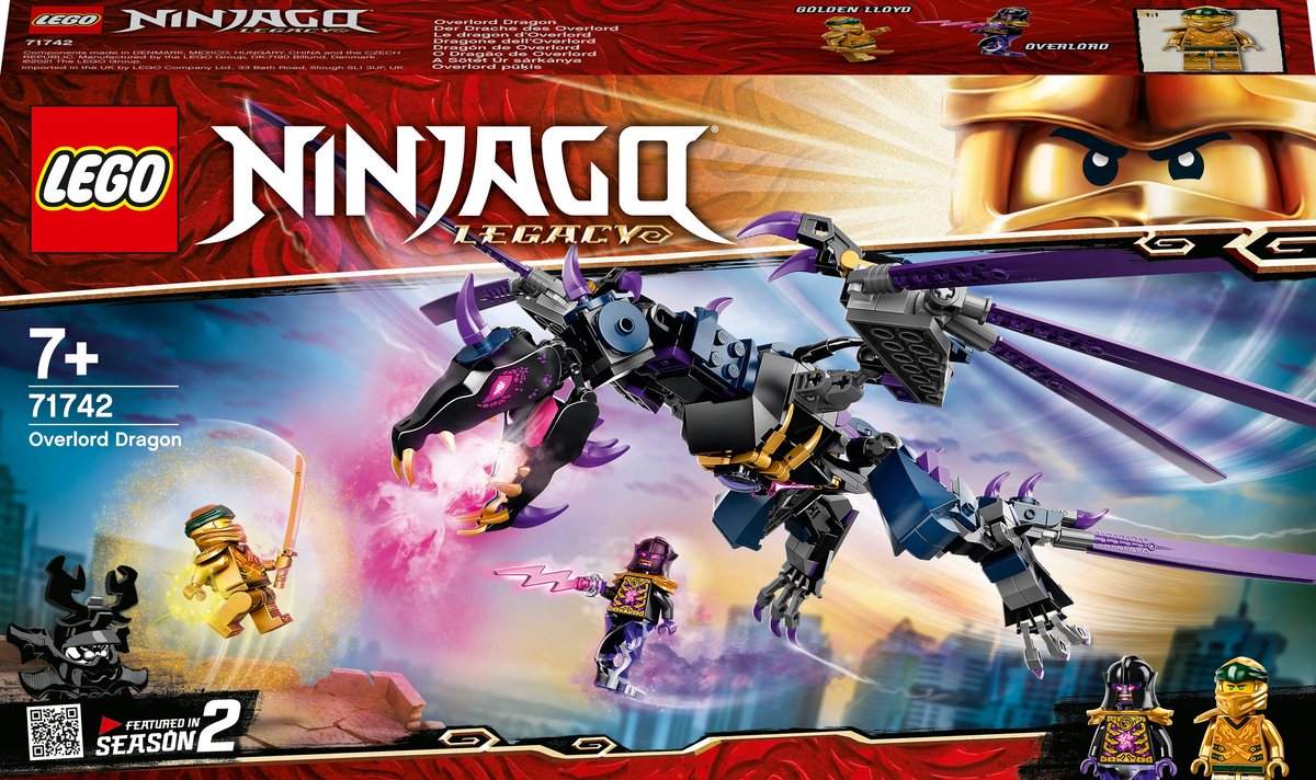 Bol.com LEGO® NINJAGO® Legacy Overlord Draak 71742 ninjaspeelset met een verstelbare speelgoeddraak en NINJAGO Lloyd; geweldig L... aanbieding