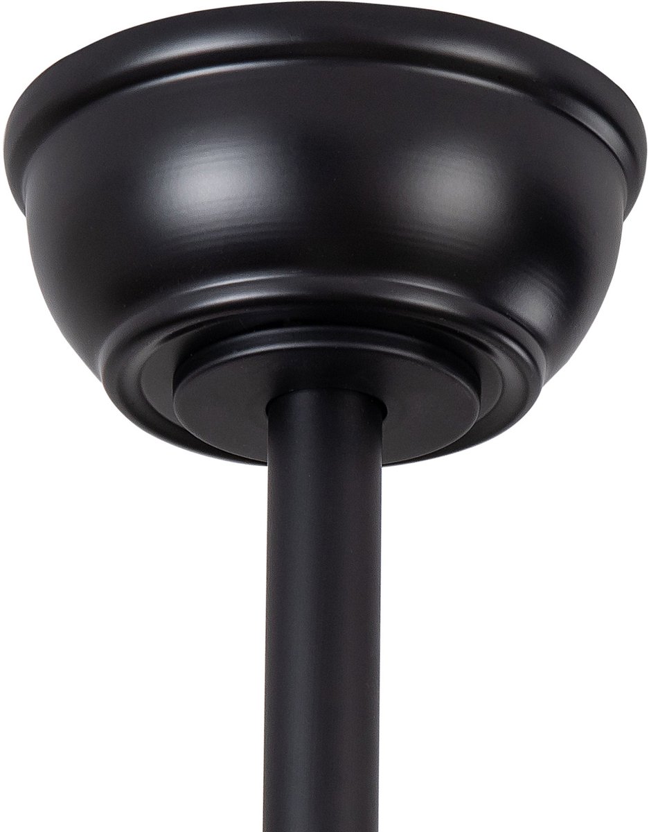 Plafondventilator Met Verlichting 132 Cm – 6 Snelheden En Timer – Walnoot En Zwart – Hout – Voor Slaapkamer En Woonkamer – Afstandsbediening En Omkeerbare Stand