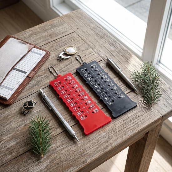 Accurate Golf Score Counter voor 18 Holes - 2 Stuks, Ideaal voor Training en Competitie, Handig Scoringsysteem in Zwart en Rood — afbeelding 2