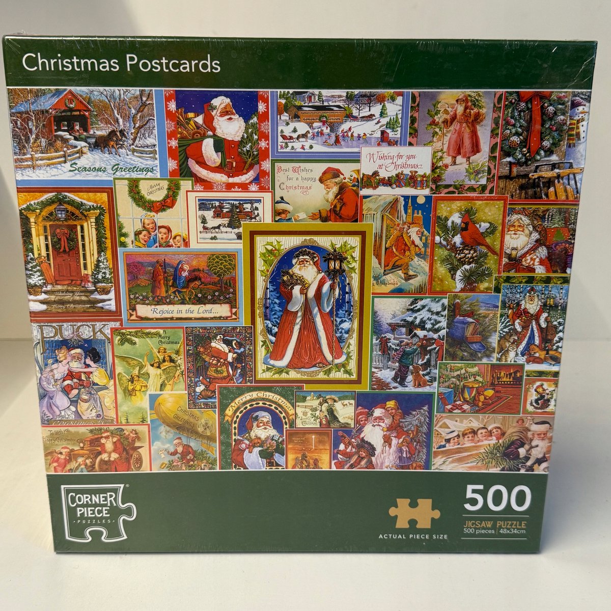 Kerstkaarten Puzzel 500 Stukjes - Hoekstuk