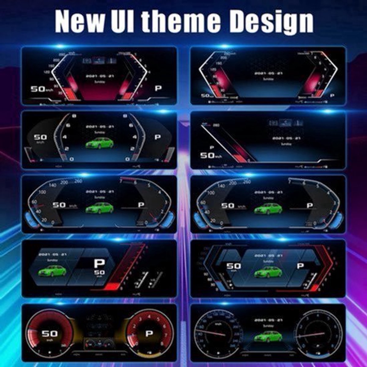 Digitaal Dashboard – Virtueel Cockpitpaneel – Instrumentenpaneel – LCD Display – Auto Meter – 12,3 Inch LED Scherm – Plug & Play Installatie – Hoge Resolutie 1920x720