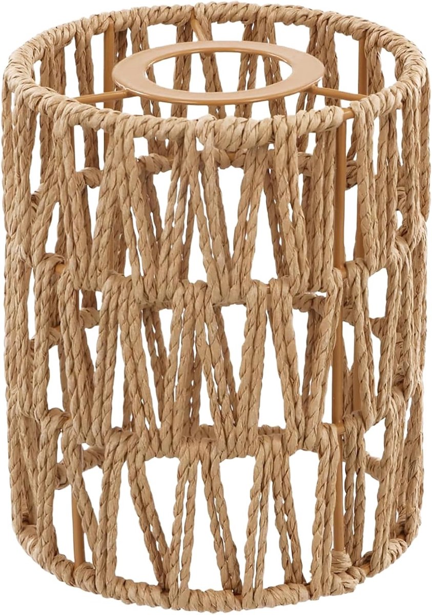 Lampenkap - Bruin - 12 x 15 cm - Rotan Boho Lampenkap - Voor Tafellamp en Hanglamp