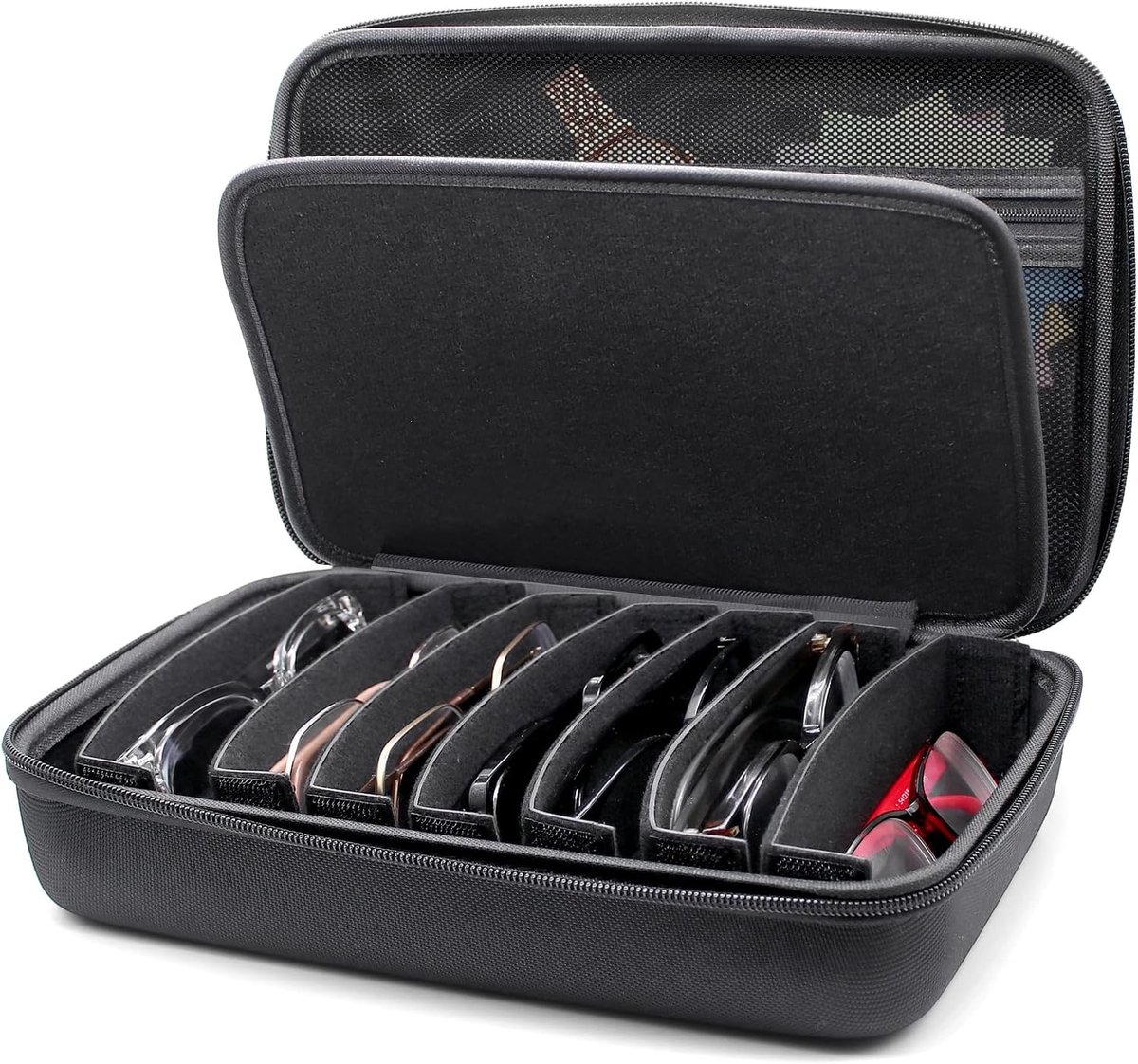 Organizer voor Meerdere Zonnebrillen en Brillen - Grote Opbergdoos voor Brillen, Horloges en Accessoires met 8 Compartimenten