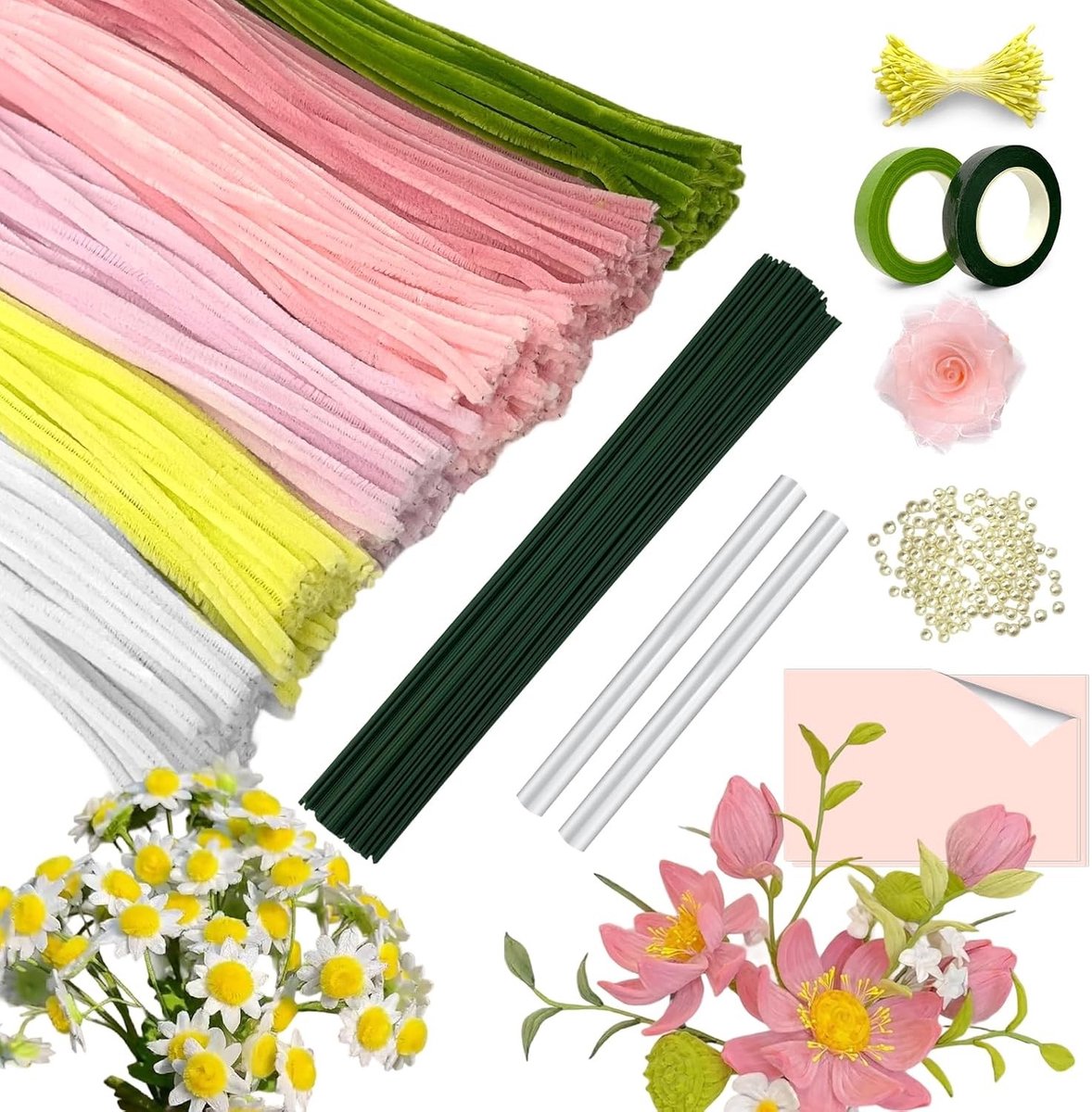 600 Stuks Pijpenragers voor Creatieve Projecten, DIY Decoraties, Bloemendraad en Versieringen