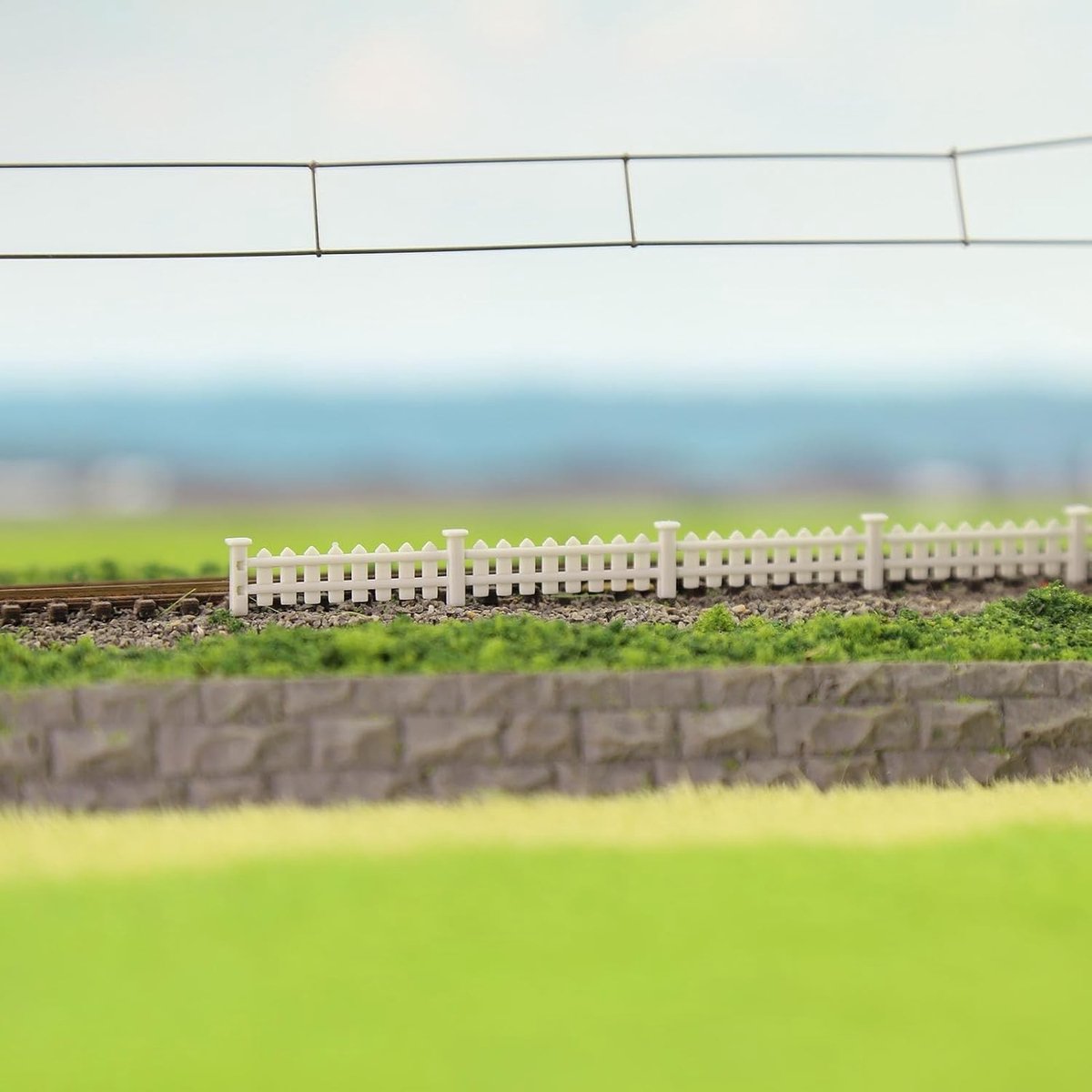Modelbouw Fencing Set 1:160 - Plastic Hek voor Landschapsdecoratie en Bouwen (Wit, Zonder Deur)