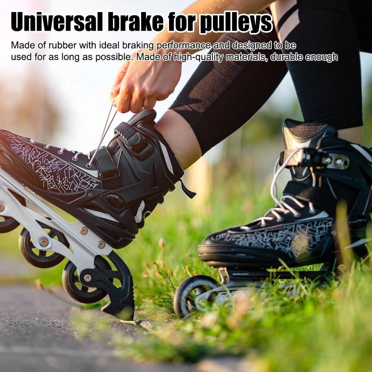 Set van 4 Achterremmen voor Inline Skates - TPR Remstoppers voor Rollerblades en Skates, Universele Compatibiliteit