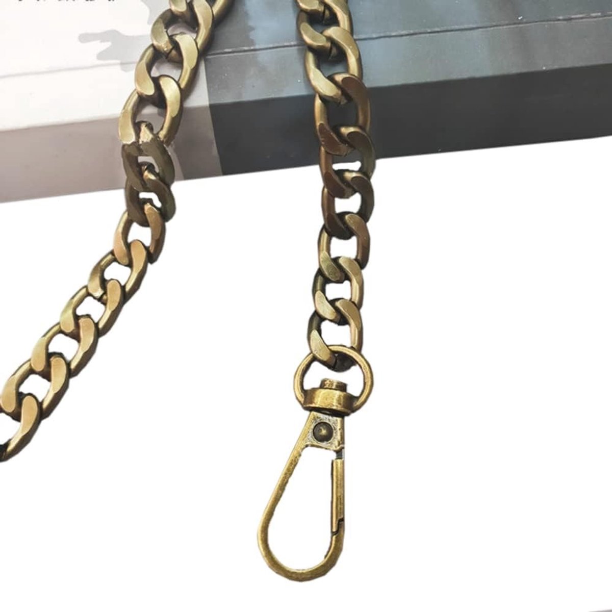 40 cm Metalen Schouderband voor Handtassen - Vervangende Ketting voor Dameshandtassen, Stevige en Stijlvolle Handtasaccessoires in Brons