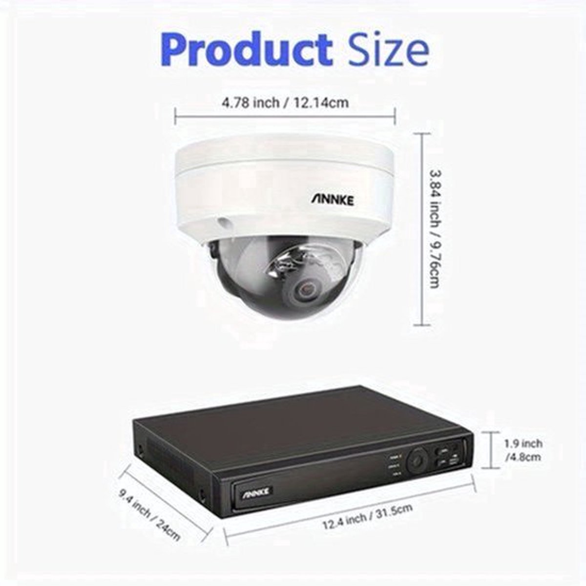 4K Beveiligingscamera Set – IP Camera Beveiliging – PoE Camera Systeem – Surveillance Kit – 8MP Camera Set Zonder HDD – Personen- en Voertuigdetectie – Kleurennachtzicht & IR Tot 30 Meter