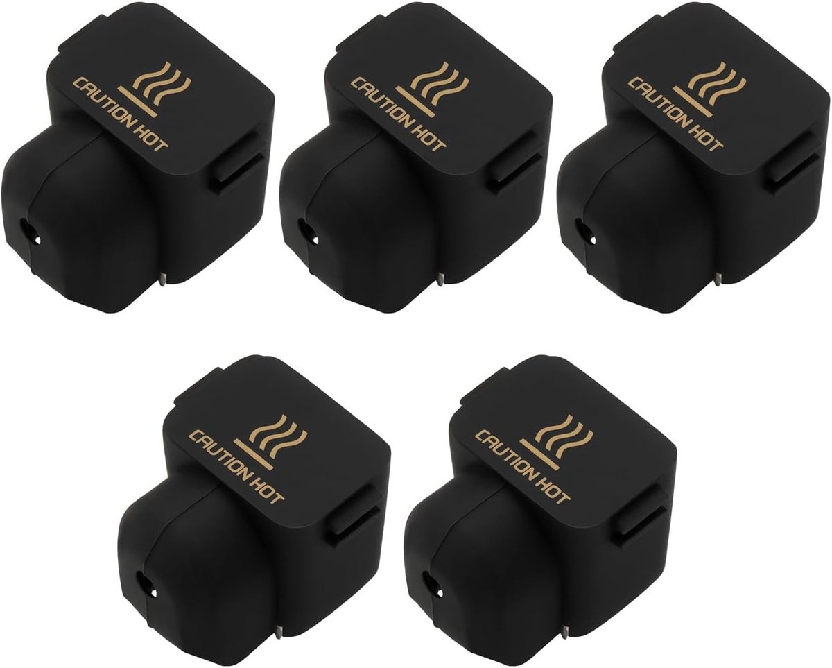 5 Stuks Siliconen Sok Covers voor 300°C Hoge Temperatuur Caps Geschikt voor Bambulab A1/A1 Mini 3D Printer Hotend Vervangingen en Printaccessoires
