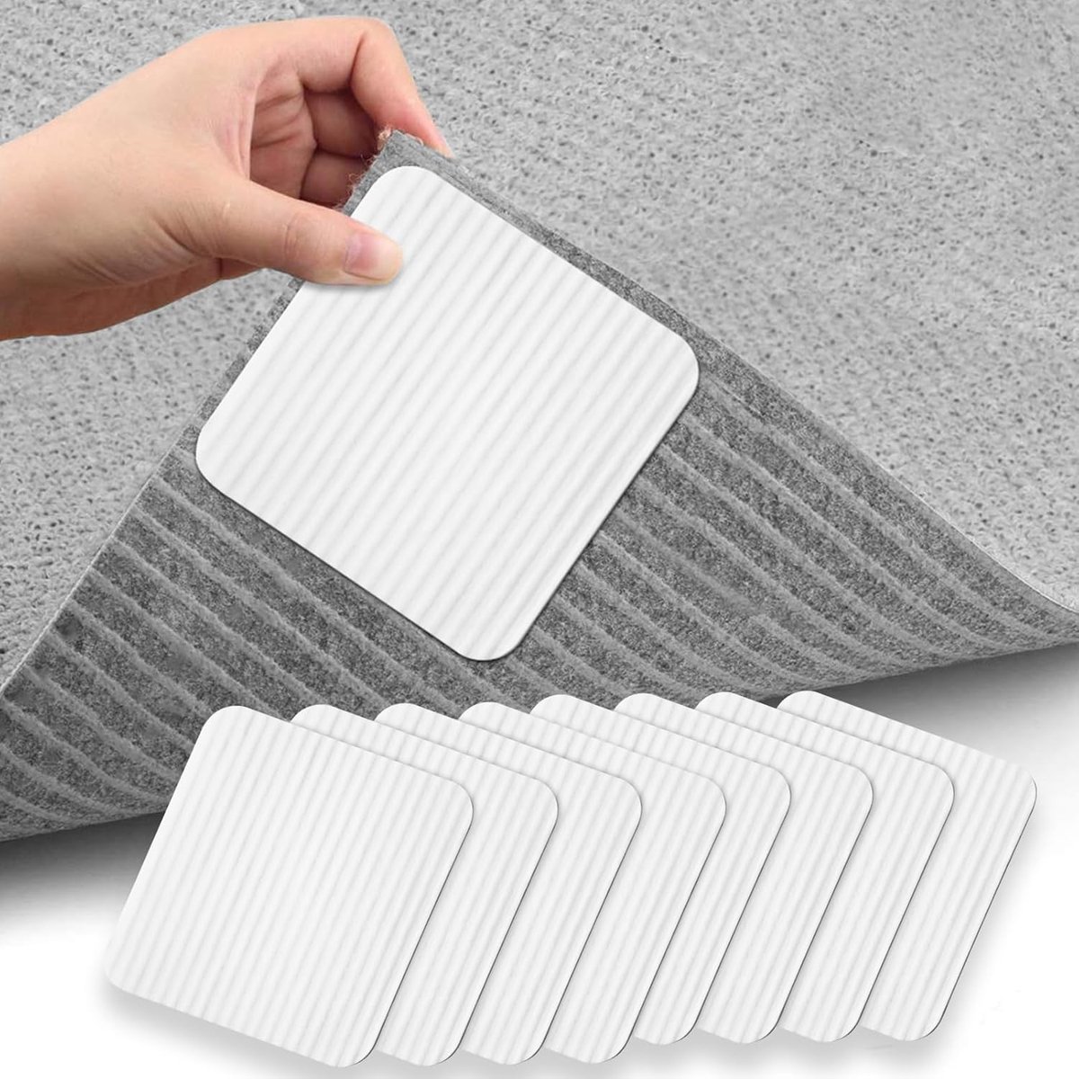 Antislipmat Onder Vloerkleed - Set van 8 - 10 x 10 cm - Rubber - Antislip