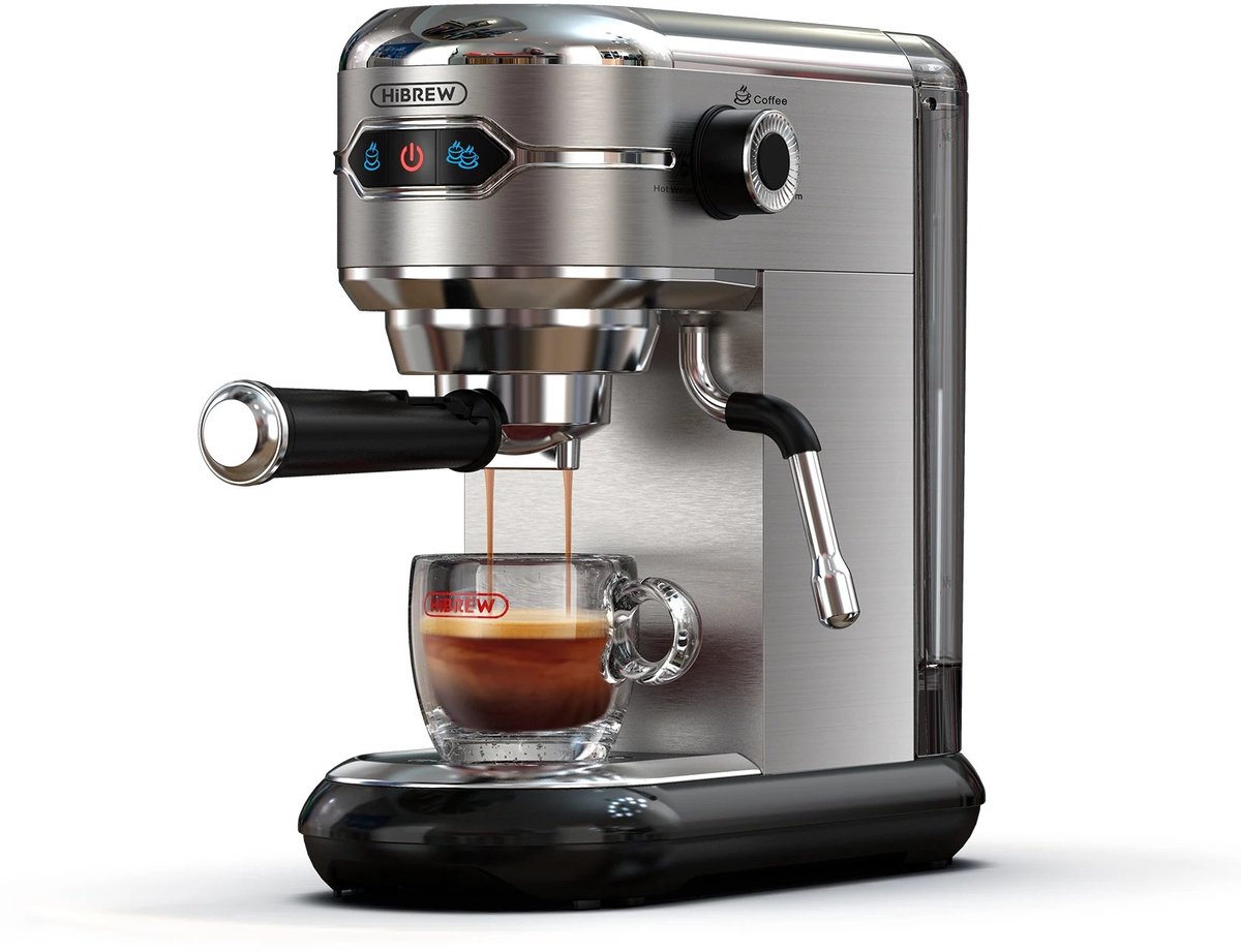 Veya Klein Koffiezetapparaat - Espressomachine - Koffiemachine - Stijlvol - Ruimtebesparend - ESE servings - gemalen koffie -1450W