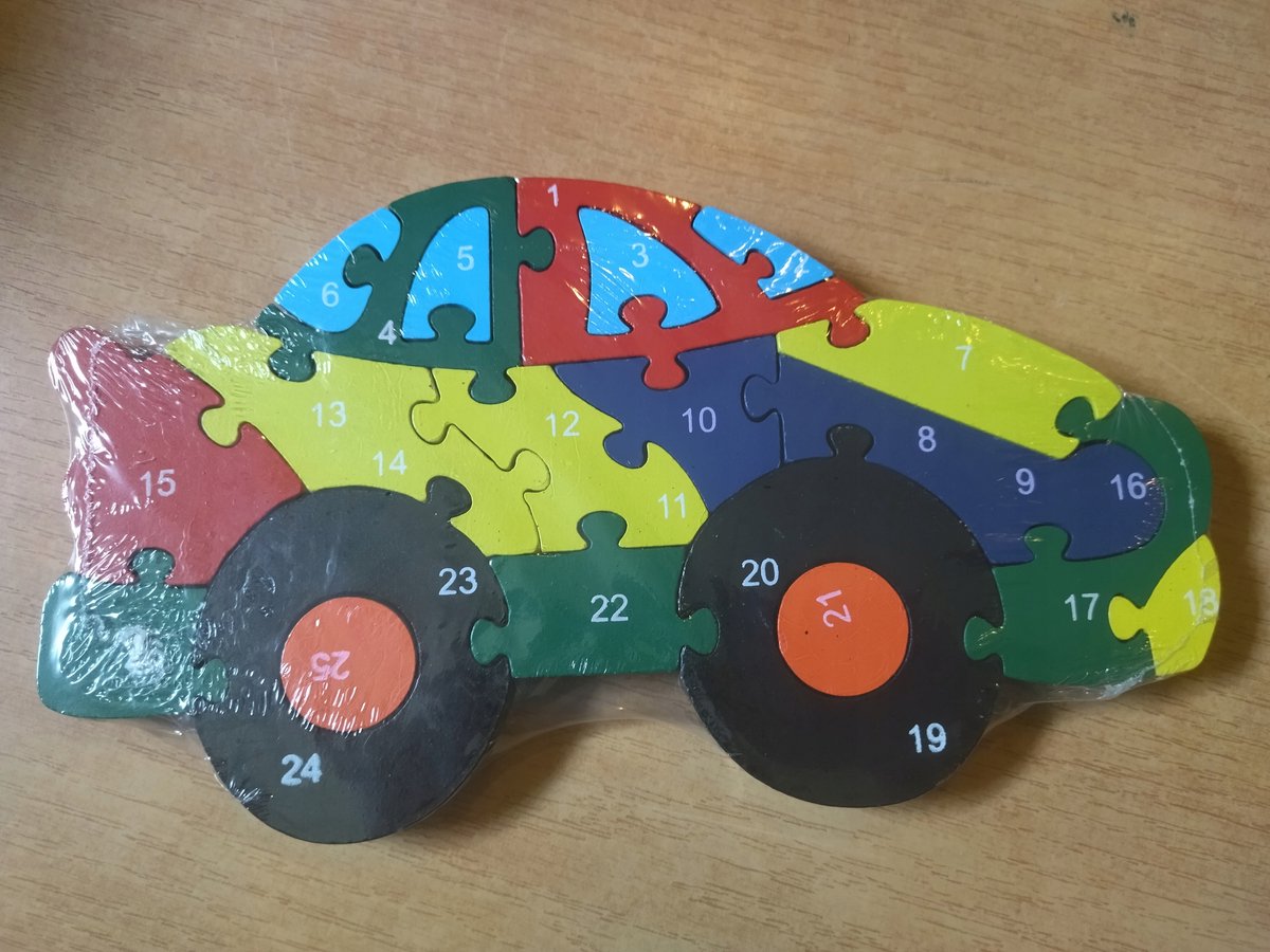 Houten Auto Puzzel 28x15 cm - Educatief Speelgoed voor Kinderen