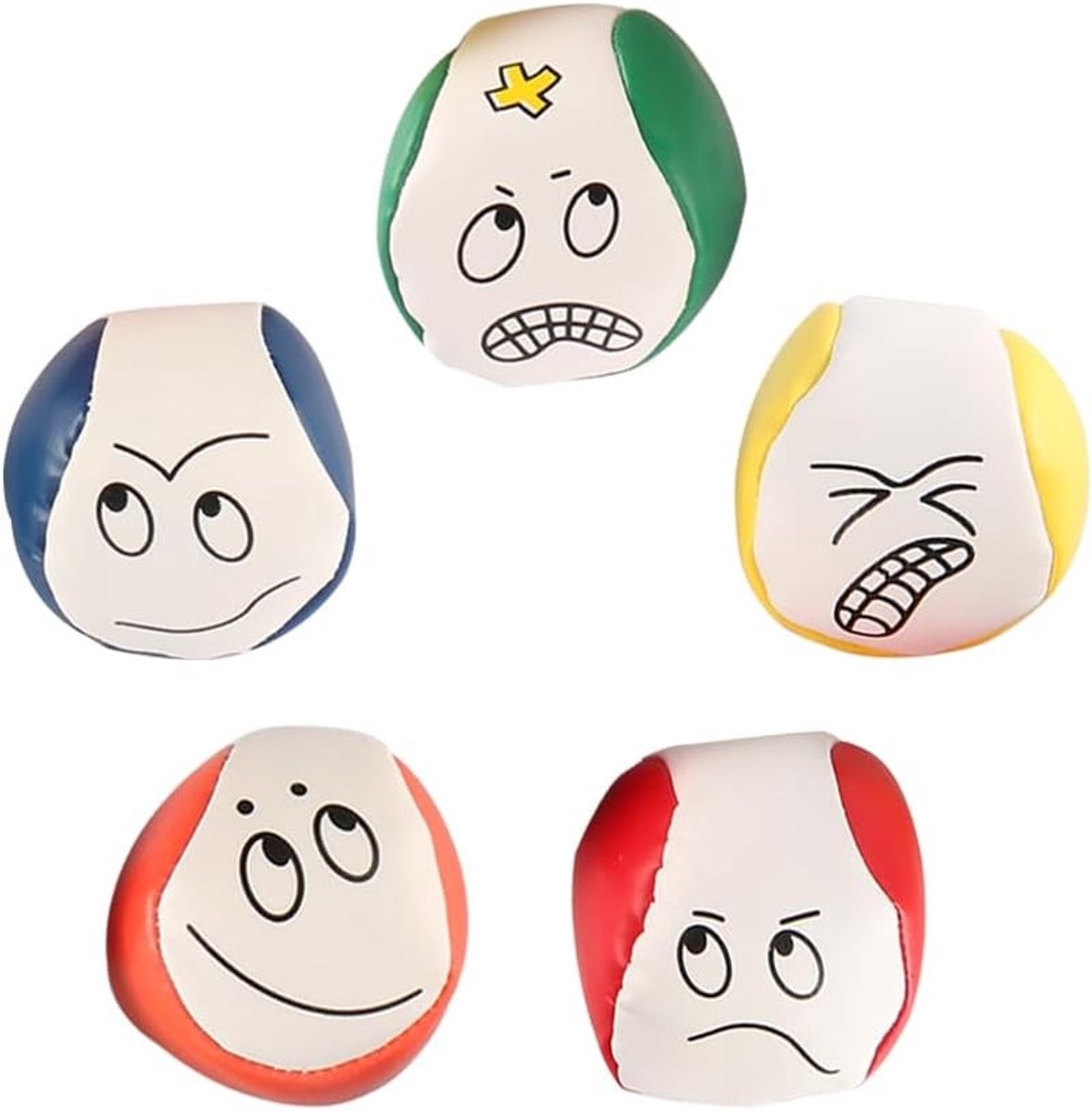 Juggling Ball Set voor Beginners - 5 Stuks Duurzame en Zachte PU Leer Jongleerballen voor Educatieve Activiteiten en Vermaak voor Kinderen en Volwassenen - Diameter 5 cm
