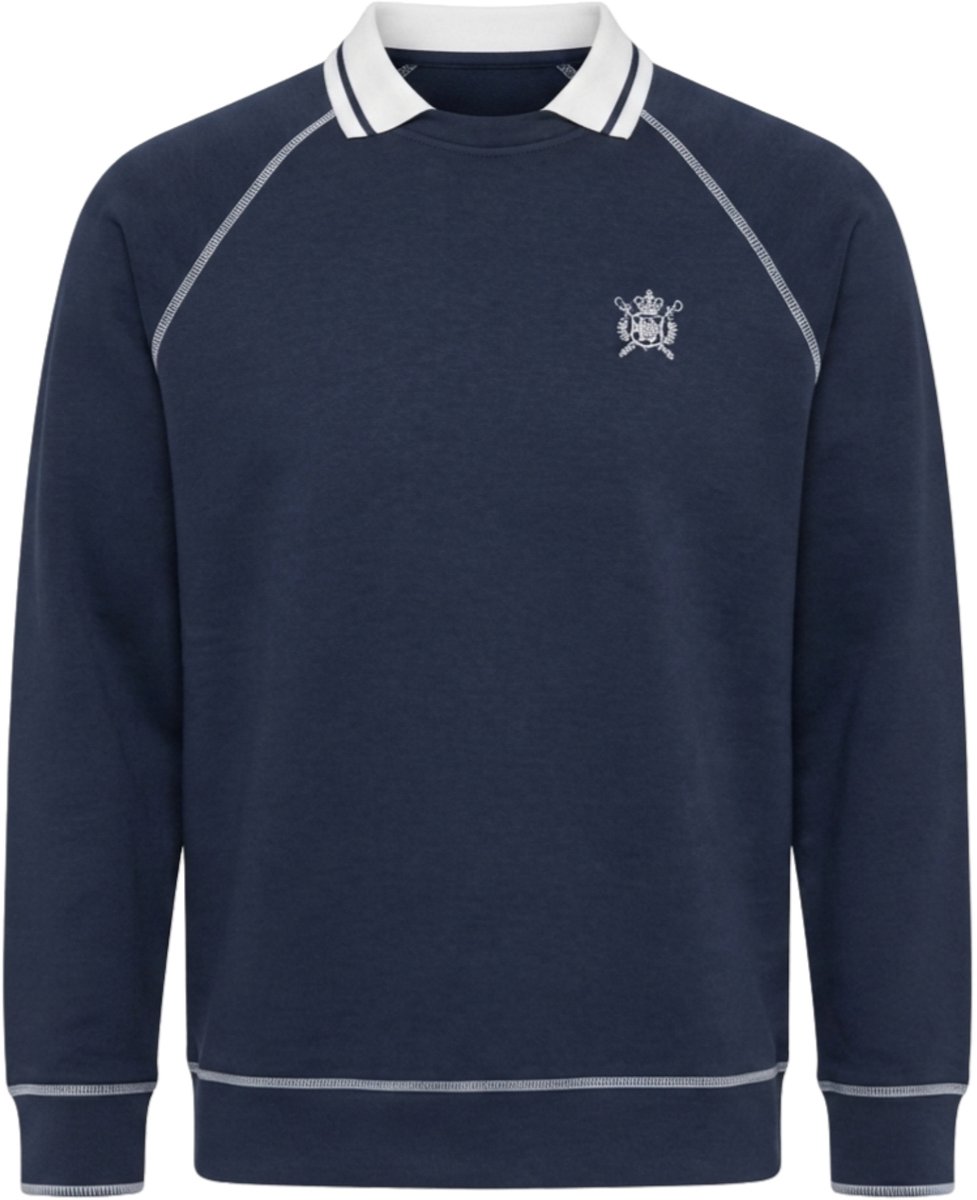 OMBRE Sweater - Regular Fit - Katoen - Lange Mouw Marine XXL