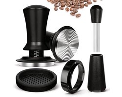 Professionele Barista Set met 51 mm Koffietamper, WDT Tool, Doseringsring en Siliconen Mat voor Perfecte Espresso