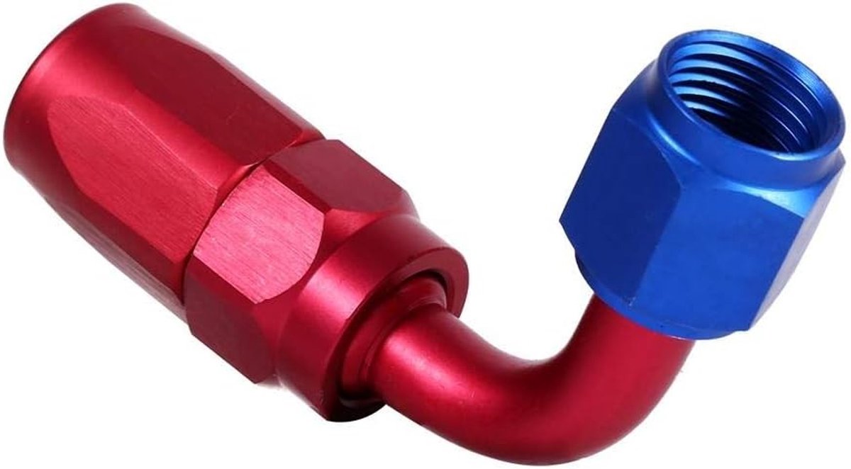 Hoge Kwaliteit AN6 Racing Brandstofslang Koppeling met Draaibare Male Adapter in Blauw-Rood voor Optimale Prestaties