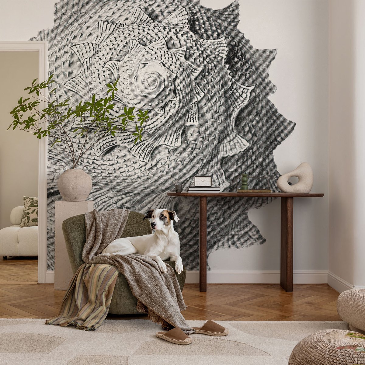 Coloray Vliesbehang - Grijs Snellijm Behang - 104x70 cm - De Kunst Van De Natuur Fotobehang Vlies - Woonkamer behang Achtergronden En Patronen - Muurschildering - Woonkamer behang