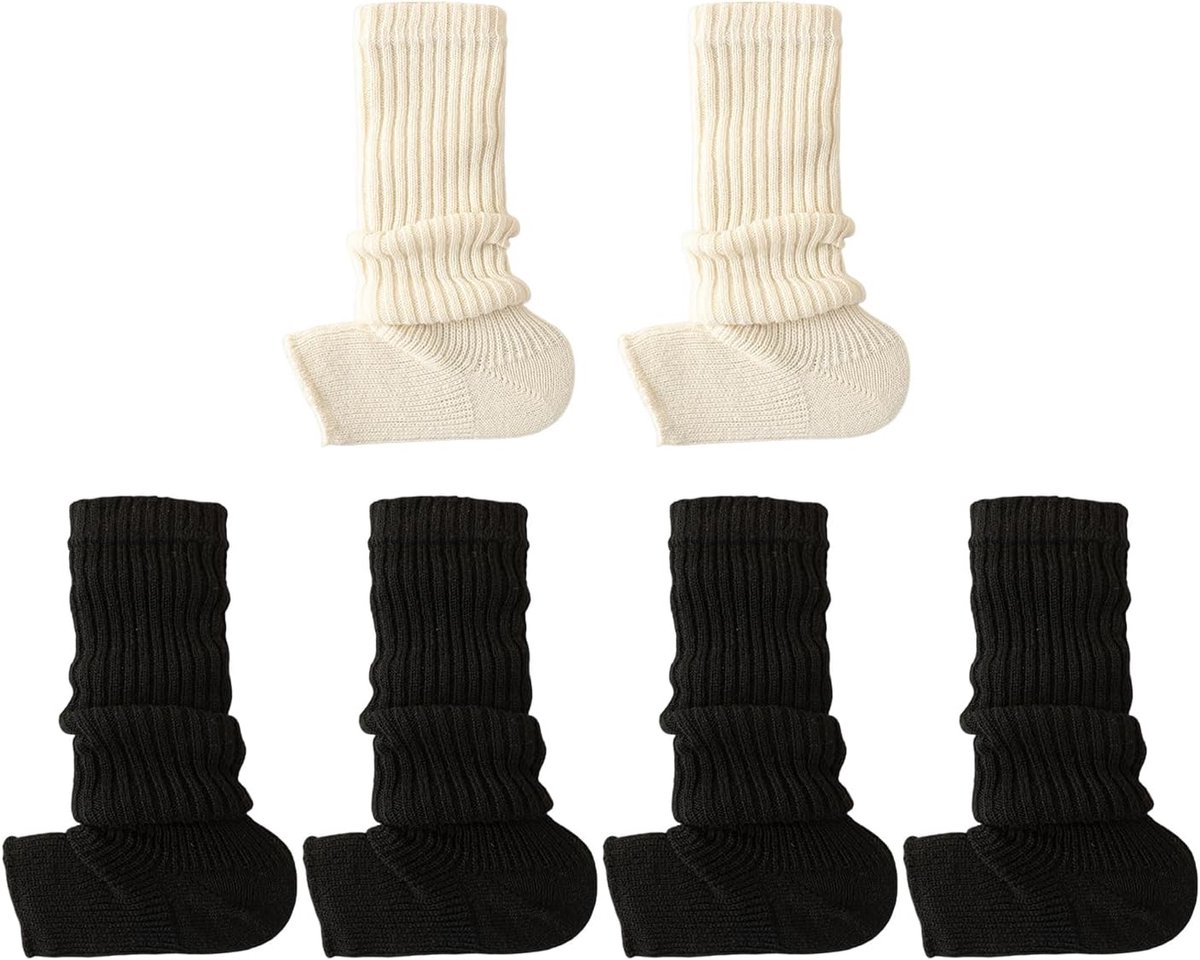 Sokken, Comfortabel Plus Fluwelen Binnenkant, Antislip Siliconen Strips, Geschikt Voor Beenbescherming In De Winter.