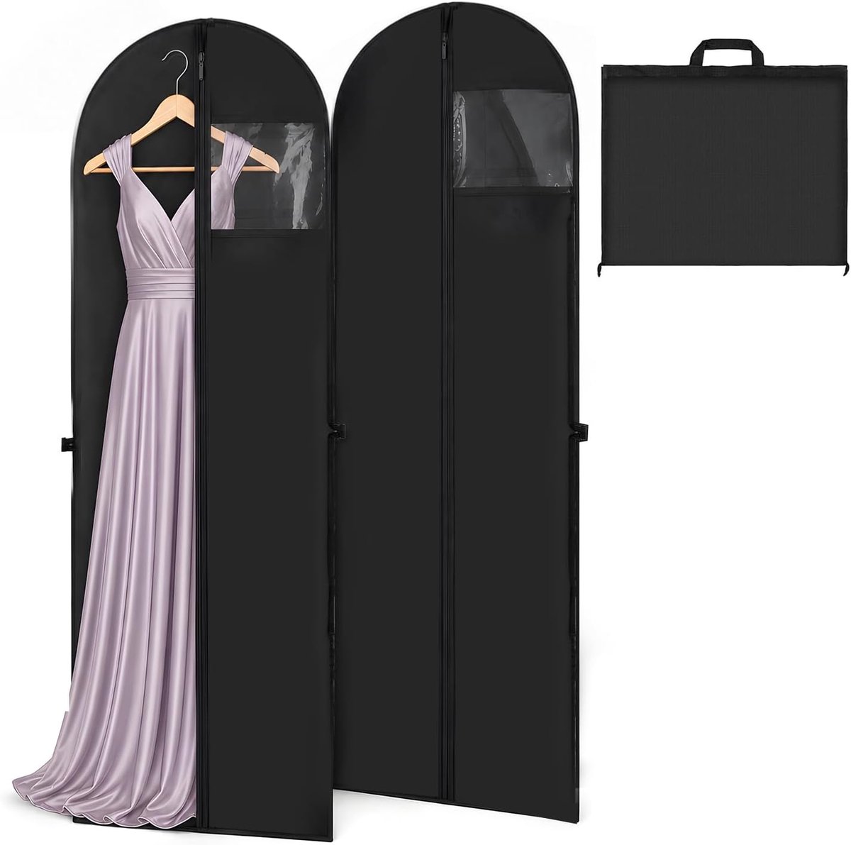 180 x 60 cm kledingzak, 2 stuks opvouwbare stofhoes