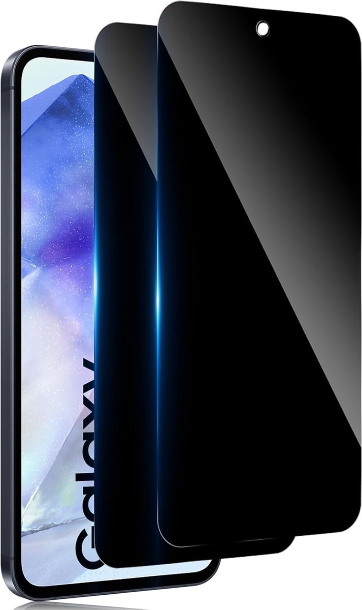 2 stuks Antispy Screen Protector voor Samsung Galaxy A55 Privacy, Guard 9H Filter Glas, Volledige Film gehard glas onbreekbaar, anti-verblinding