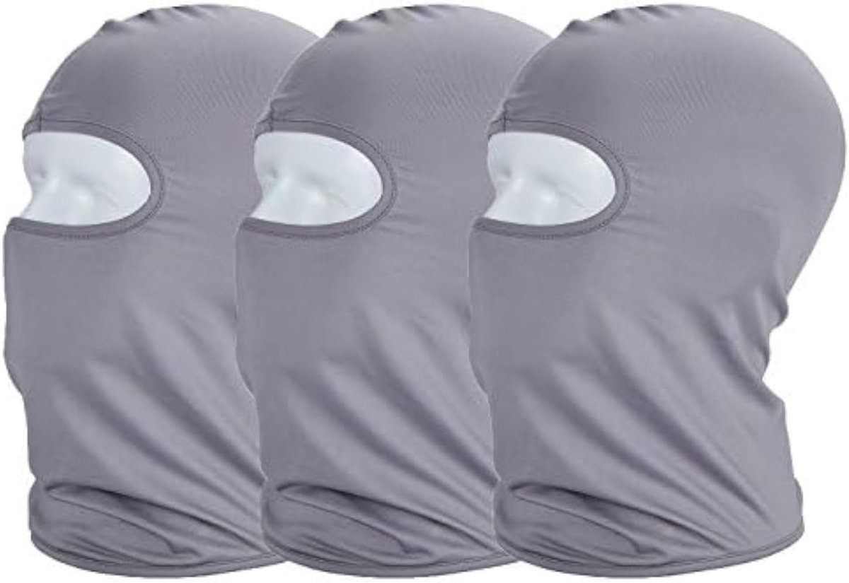Zomer Bivakmuts UV/zon Stofbescherming Dunne Ademende Elastische Stof Winddicht Fietsen Sport Outdoor Volledige Gezichtsmasker 3-pack Gift Present