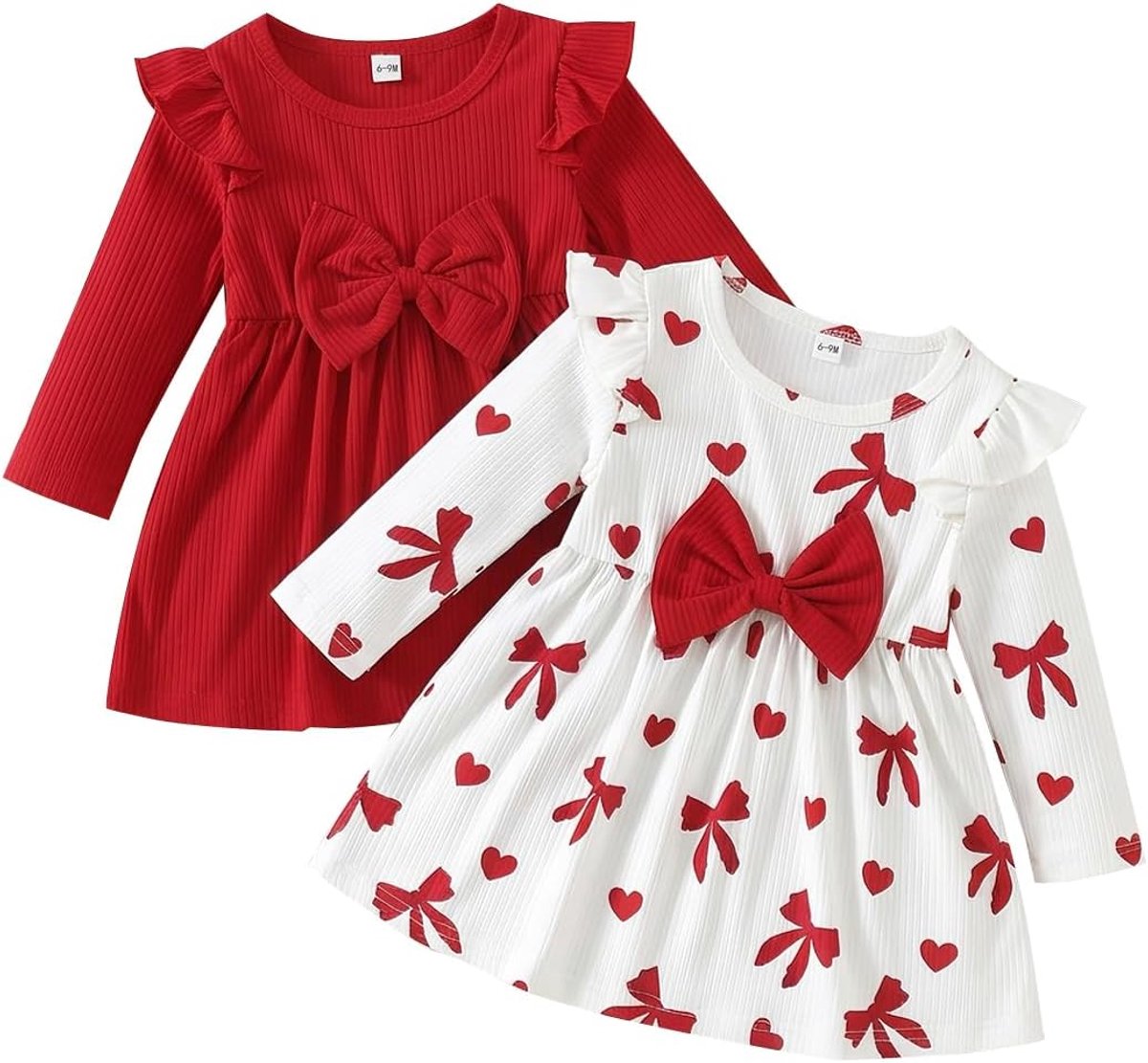 Meisjesjurk met vlinderpatroon, strik, ruches, mouwloos, schattige gestippelde jurk voor meisjes, zomerkleding