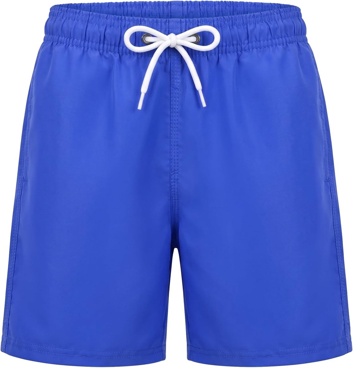 Zwem- en strandbroek voor jongens met mesh-voering, sneldrogend, zwart/blauw, voor kinderen van 6 tot 13 jaar