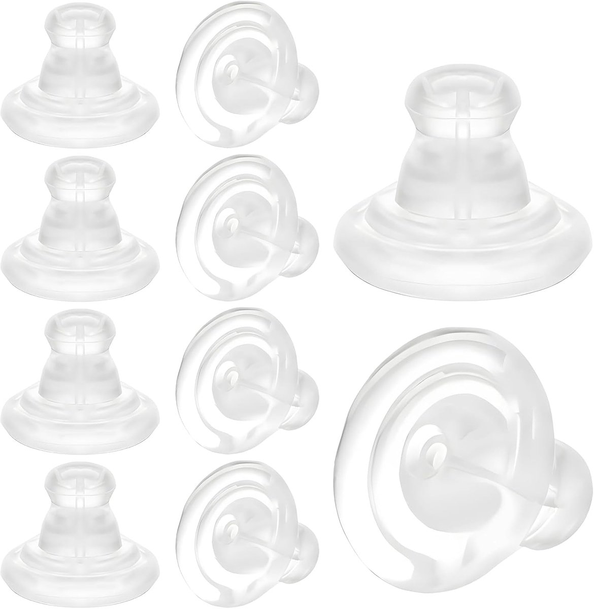 Oorbelsteunen silicone - Veiligheidselementen voor draadoorbellen - Comfortabele rubberen stoppers - Luxento