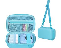 Cameratas met directe print voor kinderen, compatibel met HiMont/Manttely/CAMCLID/GREENKINDER/Gofunly/Hangrui, kerstcadeau voor jongens en meisjes (alleen hoesje) blauw