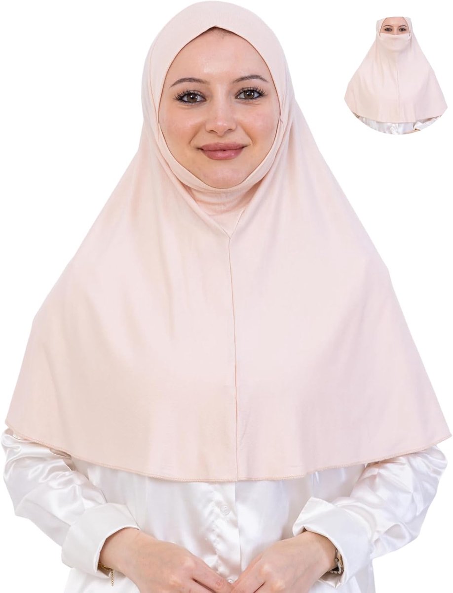 Gemakkelijk te dragen hijab voor vrouwen, moslim instant tulband met Niqab, islamitische kleding, zachte sjaal voor gebed, Abaya, Khimar