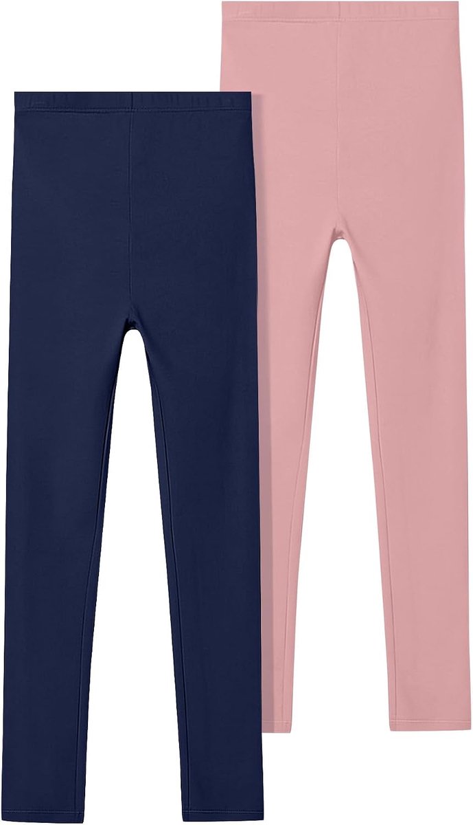 Leggings voor Kinderen Katoenen Meisjes Sportlegging Kinderen Lange Elastische Kinderlegging Meisjesleggings 4-14 Years 2 Pack