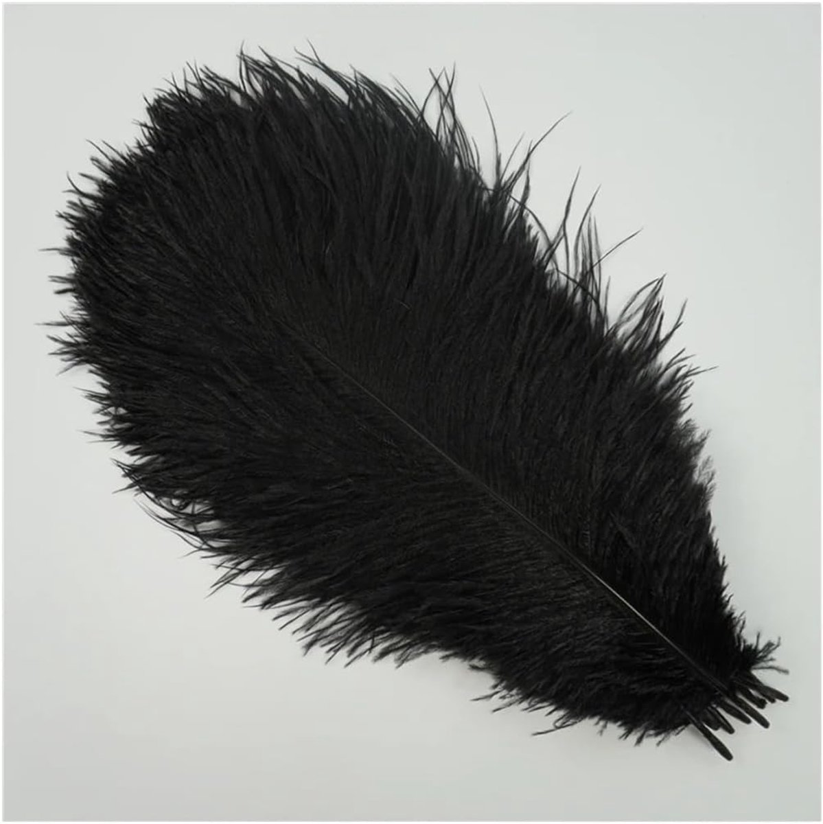 Veren, 15-20 cm, zachte struisvogelveren, struisvogelveer pluim, vogelveren, knutselveren voor bruiloft, Halloween, kerstdecoratie, tafeldecoratie, zwart, 100 stuks