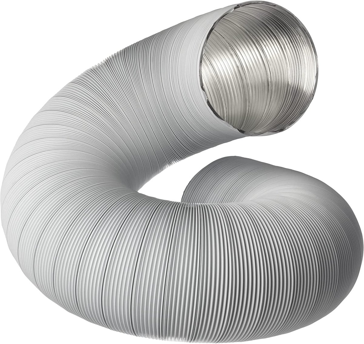 125 mm / 1,5 m wit aluminium flexibele slang - aluminium flexibele slang ventilatieslang ventilatiebuis afvoerslang