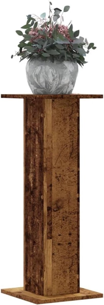 Set van 2 plantenstandaard, bloemenstandaard van hout, 80 cm