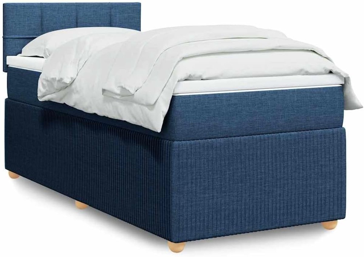 Pocketvering Blauw 90x190 cm