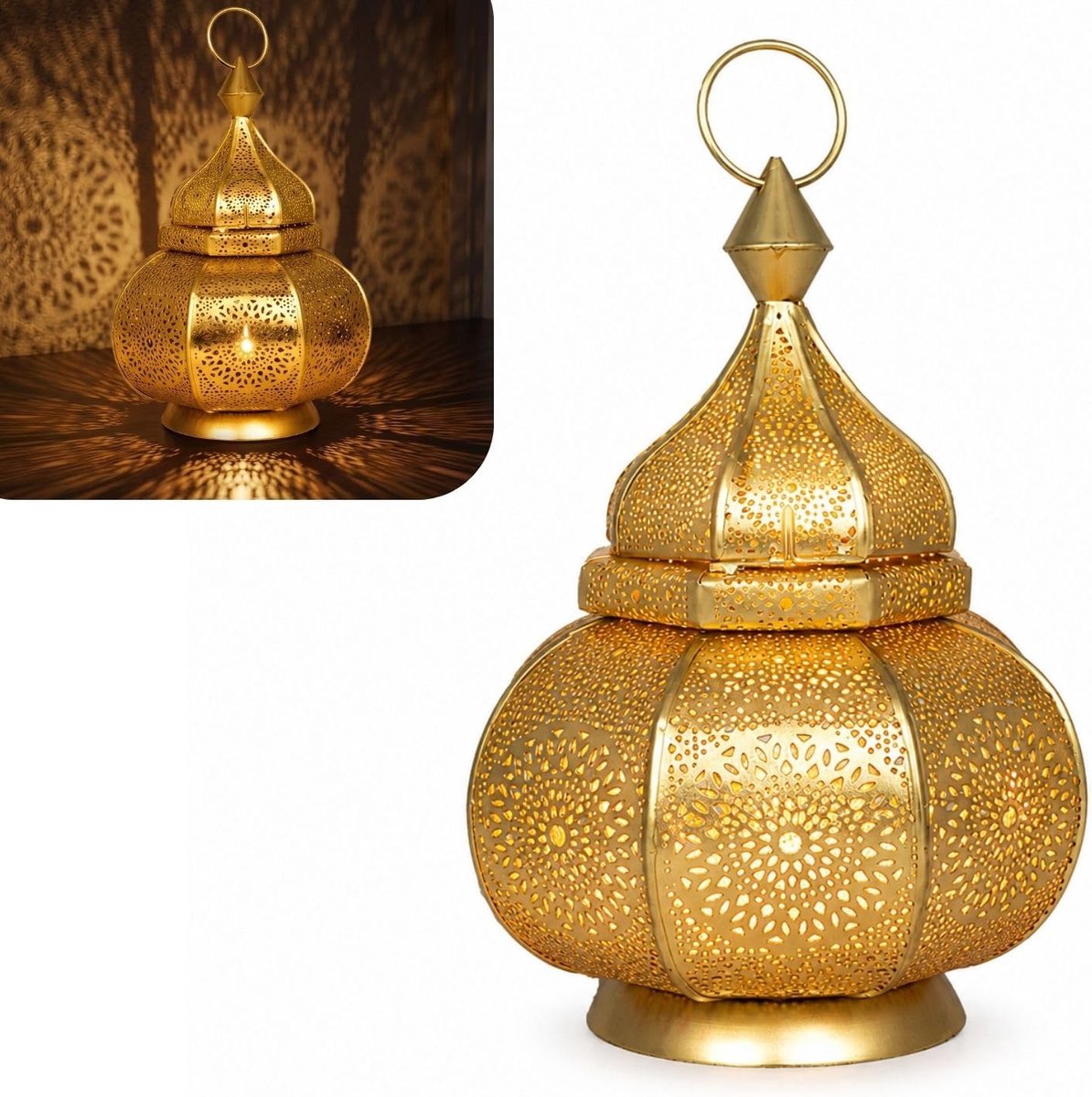 Indiase windlicht Lamis Gold